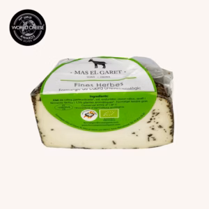 Mas El Garet Fines Herbes (fine herbs) artisan ecological goat´s cheese, half wheel 250 gr A