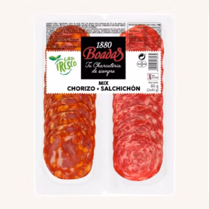 Boadas 1880 Mix of Chorizo + Salchichón, pre-sliced 80 gr