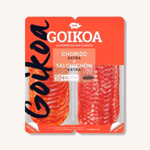 Goikoa Chorizo Extra + Salchichón Extra, from Navarre, pre-sliced 2 x 90 gr