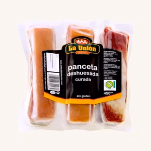La Unión Panceta, cured and boneless, from Asturias, 3-pieces 450 gr