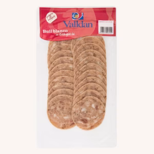Valldan Bull blanco (white) del Berguedà, from Catalonia, pre-sliced 150 gr