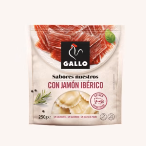 Gallo Fresh egg pasta tortellini filled with Ibérico ham (jamón), from Barcelona, 250 gr A