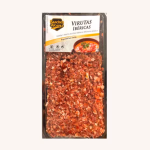 Sánchez Alcaraz Ibérico ham shavings (Virutas ibéricas) of Ibérico (50%) de cebo ham (Jamón or Paleta) 500 gr