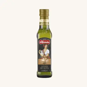 Garlic flavoured extra virgin olive oil (al ajo), from Andalusia, bottle
