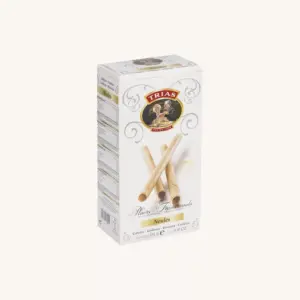 Trias Traditional Barquillos / Neules crispy rolled wafer biscuits, from Girona, small box