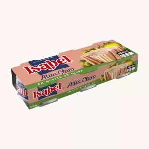 Isabel light tuna in olive oil (atún claro en aceite de oliva), from Galicia, pack of 3